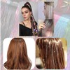 Mcoser Rainbow Hair Tinsel Extensions 1200 Strands Glitter Hair Tinsel