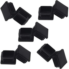 CL 10 Pack 2" 2X2 Square Black Plastic Plugs, 2 Inch End Cap for 2"x2" Square Tube End Cap, Fence Post Pipe Cover, Fitness Equipment Pipe Covers