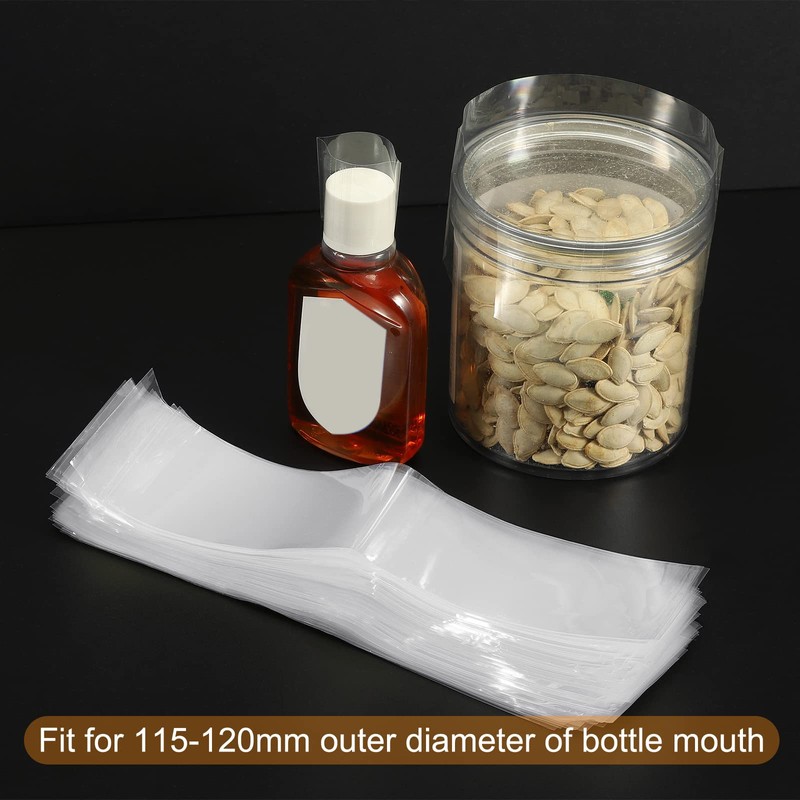 PATIKIL 190x50mm Perforated Shrink Bands, 250 Pack PVC Heat Shrink