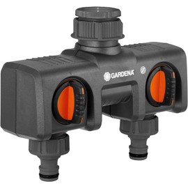 Gardena (08195-80 Two Way Garden Hose Splitter Garden Hose Valve 2 Port