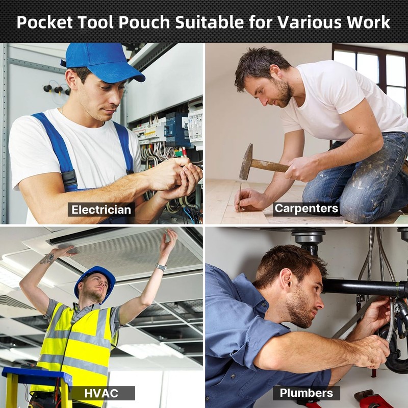 MELOTOUGH Pocket Tool Pouch Tool Belt Pouches with Belt Clip