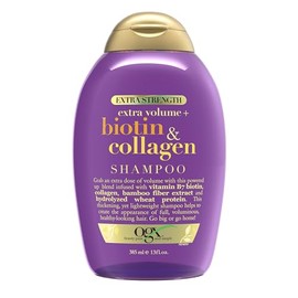 OGX, Shampoo Volumen y Fuerza Extra de Biotina y Colágeno, 385 ml