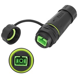 XMSJSIY IP68 Waterproof SC to SC Fiber Optical Adapter Connector SC Duplex Simplex Outdoor Waterproof Explosion-Proof Dual Core Module Socket Extend Fiber Optic Cable Quick Adapter (Simplex)