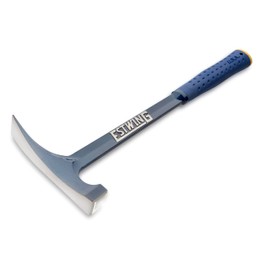 ESTWING Bricklayer's/Mason's Hammer - 22 oz Masonry Tool with Forged Steel Construction & Shock Reduction Grip - E6-22BLCL,Blue