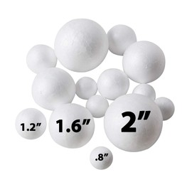 240 Pack Foam Balls -Craft Balls DIY Home, School Craft Project -240 Bulk Foam Balls, 4 Sizes .8’’, 1.2’’, 1.6’’, 2’’ Inches