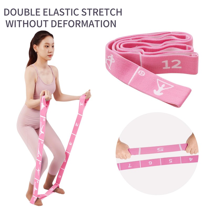 Yoga Blocks Set of 2 with 12 Loop Stretch Band
