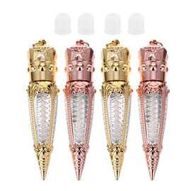 Lip Gloss Refill Containers, Carrot Shape, 0.2 fl oz (5 ml), 10 Pieces, Lipstick Containers, Empty, Cute, Stylish, Carrot Shape, Plastic, DIY Tool, Cosmetic Container, Small Portion Bottle, Women's, Girls, New Year, Valentine's Day, Gift