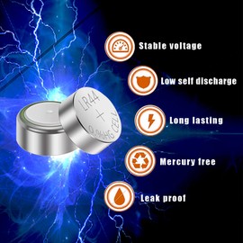 HoootCell L1154f Batteries Ag13 Lr44 L1154 Sr44 357 303 A76 L1154h Button Battery 1.5v Alkaline Coin Cell Long Lasting SR44SW Battery 10 Pack