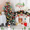 Hyran Pack of 10 Christmas Tree Bows, Glitter Christmas Bows,
