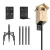 77 Inch Heavy Duty Smart Bird Feeder Pole for Outdoors