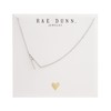 Rae Dunn Sideways Initial Necklace for Women Rhodium Plated Brass