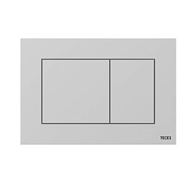 TECE NOW 9240402 Toilet Flush Plate Matt Chrome Dual Flush Top and Front Control Plate Grey