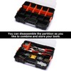 AIRTOON Tool Box Organizer Interlocking Black Small Parts Organizer for