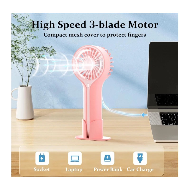  Mini Personal Fan Handheld, Small Portable Handheld Fan, Battery