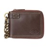 Dickies Men's Slimfold Chain Full Zip Wallet, Brown, No Size