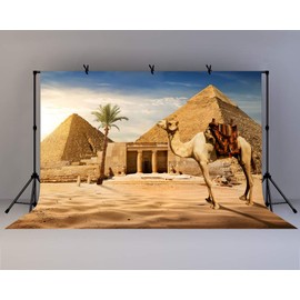 LYLYCTY 10×7ft Egyptian Pyramids Green Natural Scenic Backdrops for Photography Digital Wedding Backgrounds for Photo Studio 107-514