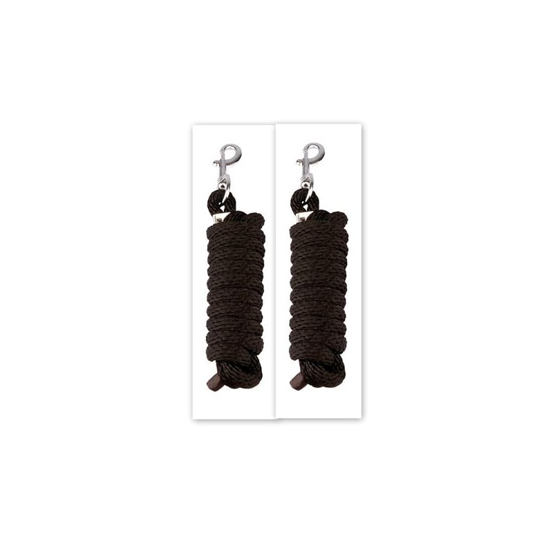 SIE Pack of 2 Solid Poly Lead Rope for Horse