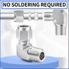 ChillWaves 304 Stainless Steel Compression Tube Fitting, 3/8" OD x