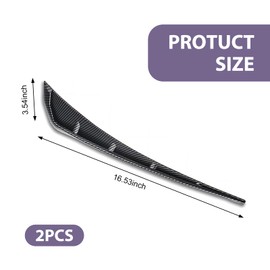 Qurbuns 2 PCS Car Fender Side Vents, ABS Carbon Fiber Spoiler Body Fender Cover, Air Flow Intake Hole Grille Spoiler Deco Sticker, Sport Stytle Modified Exterior Accessories for Cars (Carbon Fiber)