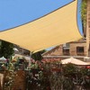 Premium Beige Cotton Canvas Sail Shade - UV Protective Outdoor