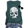 Camisas de calavera para mujer, divertidas camisetas con gráficos góticos,