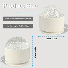 USB Powered LED Night Light with Remote Control, 16 Color Changing LED Projector Lamp, Decorative Light for Bedroom, Game Room, Ceiling - Specification: Northern Light, Color: White