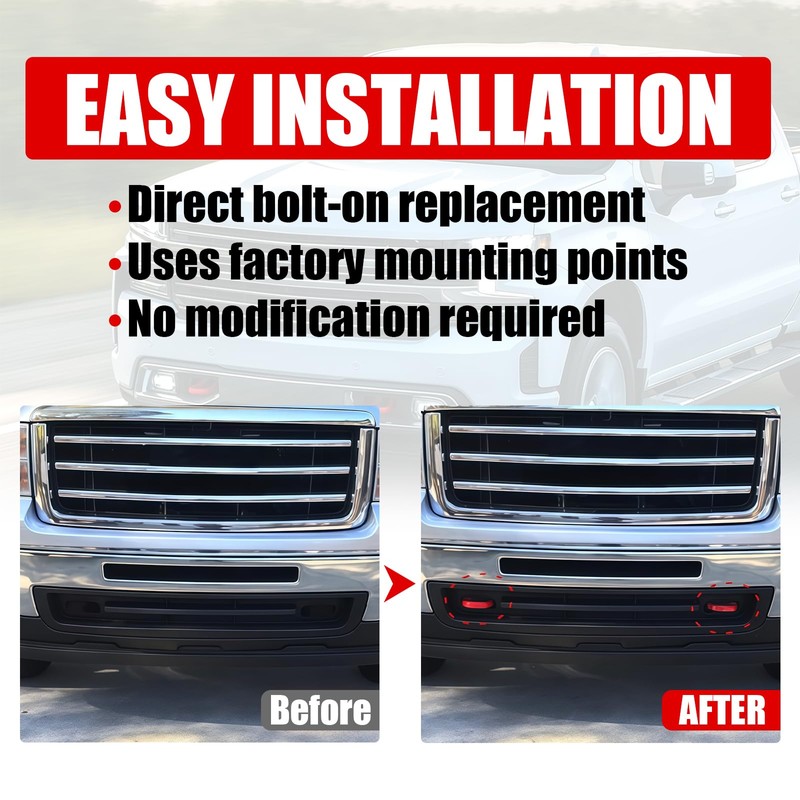 AWL Brothers Front Tow Hooks for Chevy Silverado 1500 &