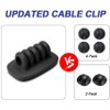 Monaco Cable Clip Holder Weighted Desktop Cord Management Fixture (Black)