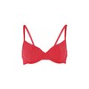 Lovable Women's Plain Lurex Underwired Bra Two Piece Bikini, Coral,