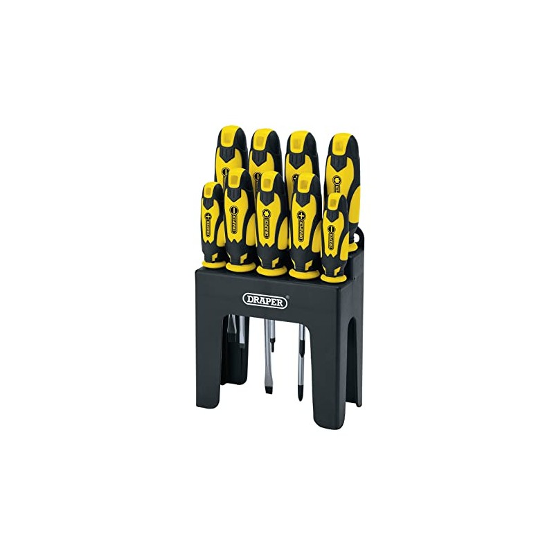 Draper 9 -Piece Screwdriver Set | Chrome Vanadium Steel Screwdrivers