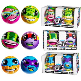 Smelly Ballz - Gourmet Scented Stress Balls (Assortment of 3 x 2-Packs) - Squishy Sensory Ball for Kids and Adults - Discover 6 Unique Aromas