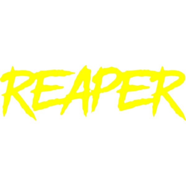 7.5 x 2.5 Reaper Grim Word Vinyl Decal Fun Bumper