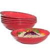 ZAROCRUS Farmhouse Melamine Pasta Bowls Set of 6, 42 OZ