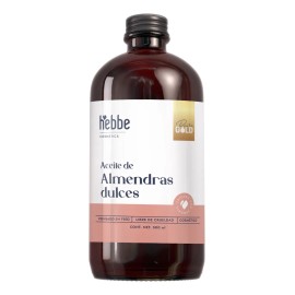 Aceite De Almendras Dulces, Uso Cosmético, Ideal para piel cabello y uñas, Hebbe Cosmetics 500ml