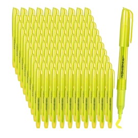 Duchong 30 Counts Yellow Highlighters Bulk, Gel Highlighter for Bible No Bleed Thin Highlighters for Adults Highlighting in the Home Office