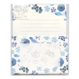 Today's Letter Set LLL387 Mino Washi (Moonlit Flowers)