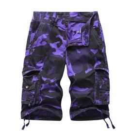 DGWZ Mens Cargo Shorts Multi Pockets Twill Cotton Relaxed Fit Outdoor Camo Cargo Short for Men
