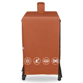 QuliMetal Vertical Smoker Cover for Pit Boss 4/5/7 Series Vertical Smokers, PBV4PS1, Q2000, Pro Series 4/5/7 Vertical Pellet Smokers, Grill Cover for Pitboss 73550, Brown