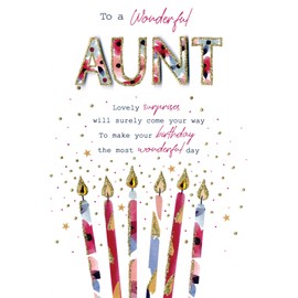 Just To Say To A Wonderful Aunt Birthday Greeting Card Second Nature Cards JT184