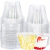 50 Pack Clear Cups with Lids6 oz Plastic Disposable Cups