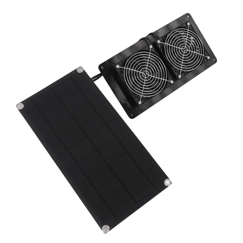 Solar Powered Exhaust Fan Professional 10W High Efficiency Double Fans