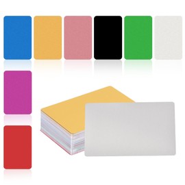 MECCANIXITY 120Pcs Metal Business Card Blanks,1/64" Thick 3.4x2 Multicolor Aluminum Laser Engraving Materials Unique Cards for DIY Name Cards,Credit,Luggage Tags