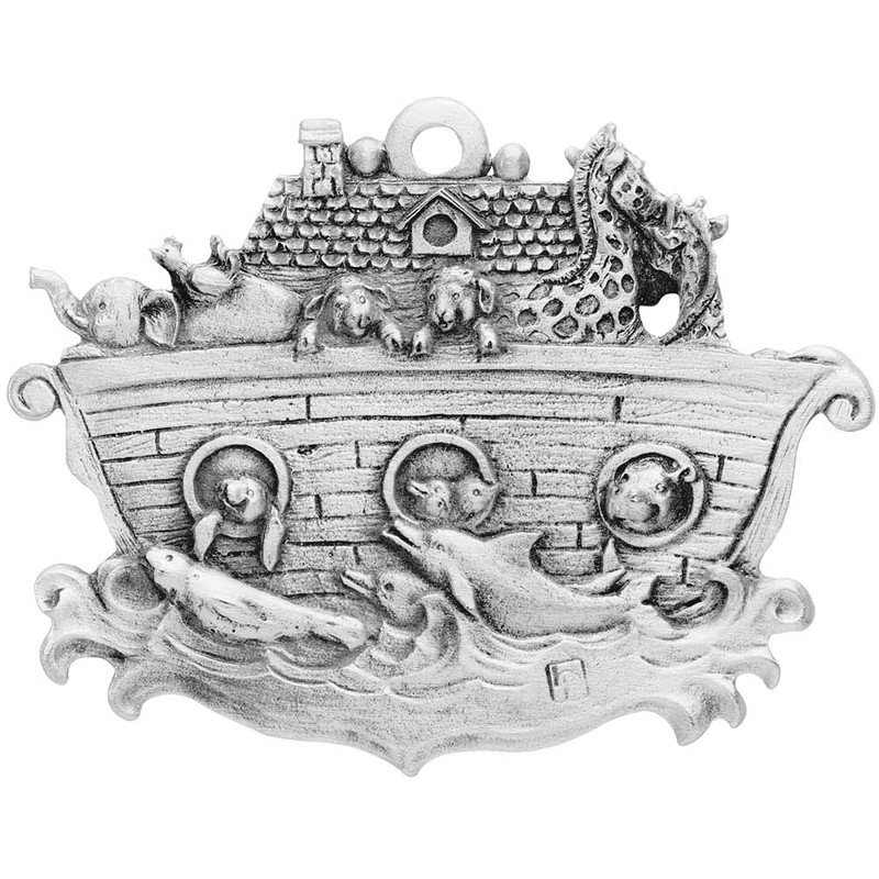 Noah Ark Pewter Ornament