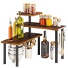 BMOSU Kitchen Corner Shelf Countertop Organizer with Hooks Adjustable Spice