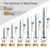 Mr. Pen- Wood Screws Assortment Kit, 152 pcs, Silver, Phillips