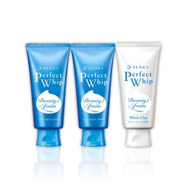 Senka Foam Cleansing Facial Wash 120g 2pcs White Clay 120g 1pc Perfect Whip / 센카 폼 클렌징 페이셜 워시 120g 2개 화이트클레이 120g 1개 퍼펙트휩
