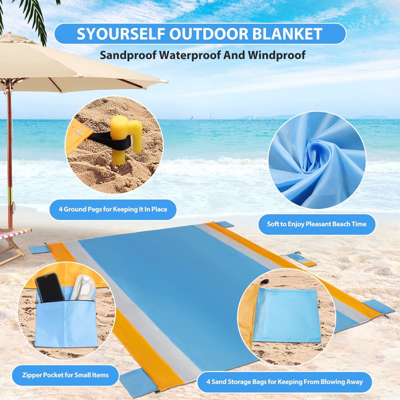 SYOURSELF Beach Blanket Towel