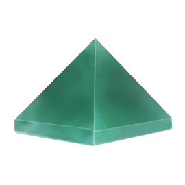 Hguxmcu Natural Green Aventurine Healing Crystal Pyramid Sculpture - Sacred Geometry Energy Generator for Meditation Spiritual Growth Chakra Balancing Feng Shui Home Office Decor