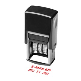 Sello de goma autoentintado, frase con sello de fecha, sellos de negocios recargables de suministros de oficina (correo electrónico)