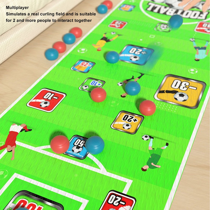 Table Curling Ball Portable Interactive Puzzle Multiplayer Plastic Steel Nonwoven